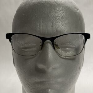 Coach HC 5074 Glasses Womens Satin Black Silver Eyeglass Frames 52-17-135 9239